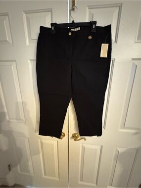Michael Kors Black Pants with Gold Logo Accent